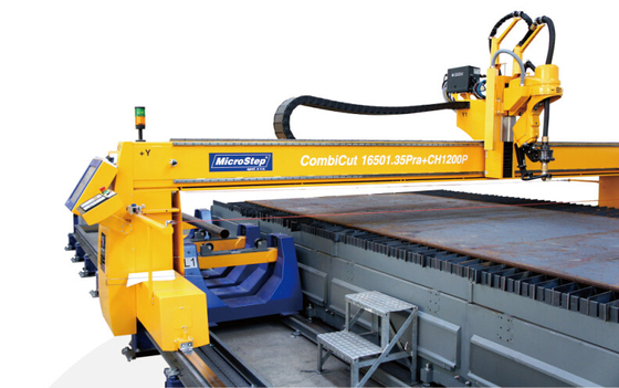 Κίτρινη CNC Combicut τρισδιάστατη μηχανή Beveling πλάσματος λοξοτμήσεων για την αυτοκινητική βιομηχανία